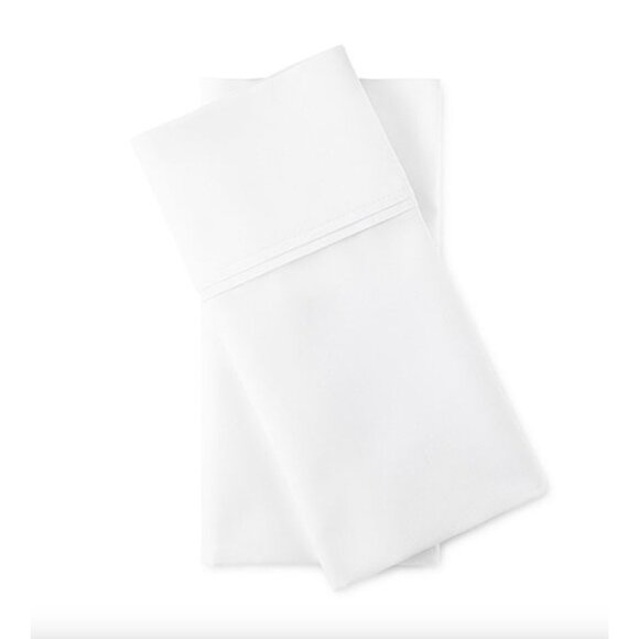 Liz Claiborne Lux Performance 1000tc Pillowcases Standard /Queen Bright White - Picture 1 of 7